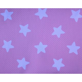 Pique Stoff Canutillo - rosagrundig mit weien Punkten und Sternen
