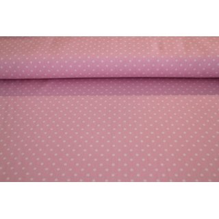 Pique rosagrundig mit 3 mm kleinen weien mini Dots