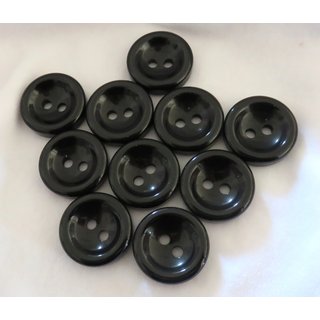 10 Kunststoffknpfe 39 mm Durchmesser schwarz