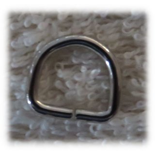 D Ringe - verschiedene Gren 10 mm - Farbe silber