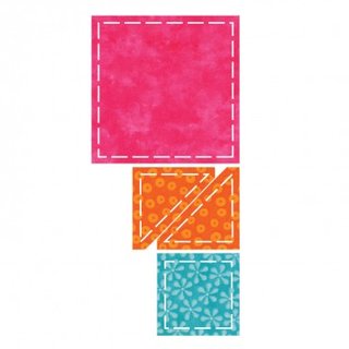 Accu Quilt Stoffstanz-Schablone 2 Quadrate (klein und gro), 2 Dreiecke