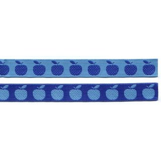 SeruKid - Webband Apfel - blau hell dunkel - 2 Meter Stck