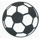 Velour-Motiv - Fußball - klein - schwarz - lieferbar
