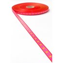 Farbenmix Webband Sternenband pink gelb - 2 Meter Stück
