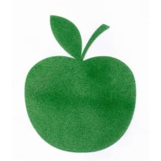 Velour-Motiv - Bügelmotiv  - Apfel - grün