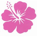 Velour-Motiv - Hibiskus - pink - lieferbar
