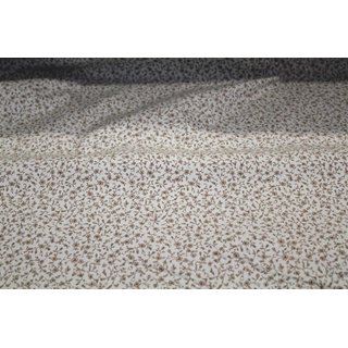 Feincord Bari - feine Blumenranken braun/beige -...