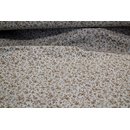 Feincord - Blumenranken braun/beige - beigegrundig