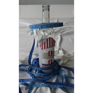 SeruKid - Webband Blumen blau hell dunkel - 2 Meter Stück