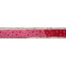 SeruKid - Webband - Hund - rot-rosa - 2 Meter Stck