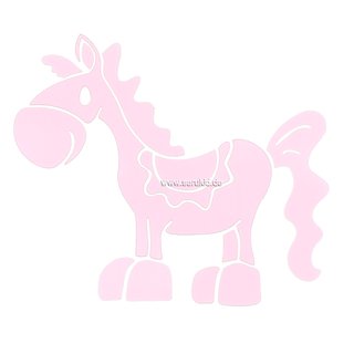 Velour-Motiv Pferd rosa
