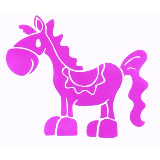 Velour-Motiv Pferd pink