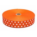 Gurtband mit Sternen - orange