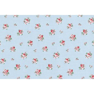 Westfalenstoffe - Prinzessin - hellblaugrundig mit Rosen
