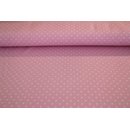 Pique rosagrundig mit 3 mm kleinen weien mini Dots
