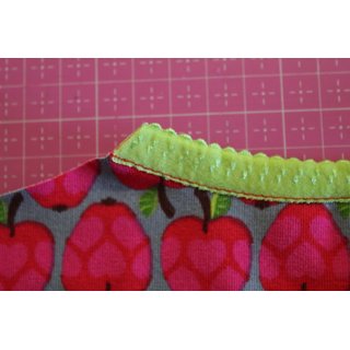 Elastisches Einfassband mit Bogenkante rot
