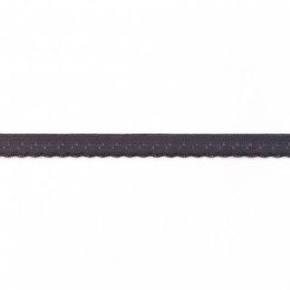 Elastisches Einfassband mit Bogenkante dunkelgrau