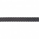 Elastisches Einfassband Falzgummi, schwarz mit weien...