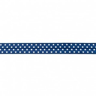 Elastisches Einfassband Falzgummi, dunkelblau mit weißen...