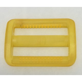 Gurtband Regulierer  40 mm breit transparent gelb
