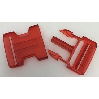 Steckschließe Rucksackschließe für 40 mm Gurtband transparent rot