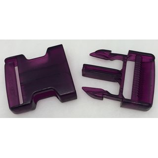 Steckschließe Rucksackschließe für 40 mm Gurtband transparent lila
