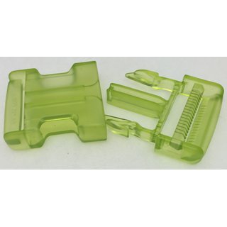 Steckschließe Rucksackschließe für 40 mm Gurtband transparent grün