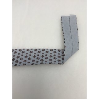 breites Schrägband graublaugrundig mit Tatzen 30mm