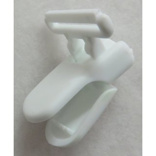 Schnullerketten Clip Kunststoff weiß