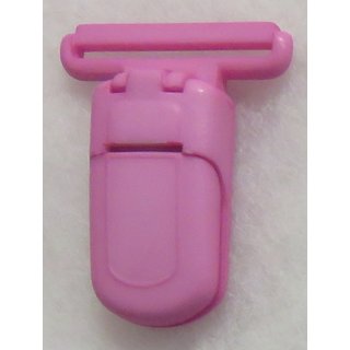 Schnullerketten Clip Kunststoff rosa