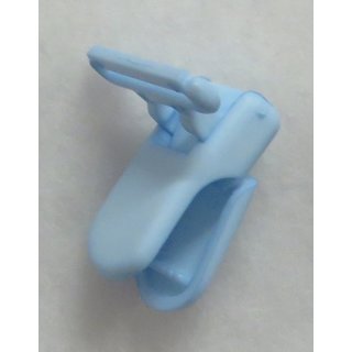 Schnullerketten Clip Kunststoff hellblau