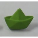 Knopf mit Öse Papierschiffchen grün