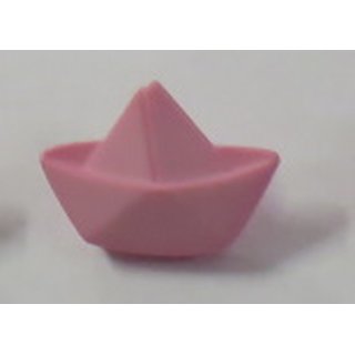 Knopf mit Öse Papierschiffchen rosa