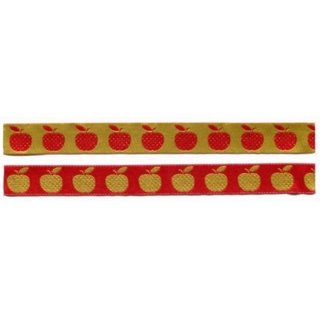SeruKid - Webband Apfel - grün rot - 2 Meter Stück