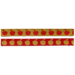 SeruKid - Webband Apfel - grn rot - 2 Meter Stck