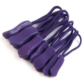 10 Zipper mit Schlaufe lila