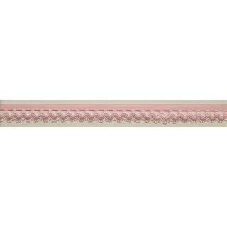 Wäschegummi Ziergummi Rüschengummi 15 mm breit - rosa
