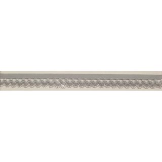 Wäschegummi Ziergummi Rüschengummi 15 mm breit - hellgrau