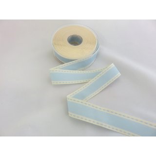 Köperband Vintage Stitch - hellblau
