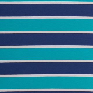 Jersey Blockstreifen blau