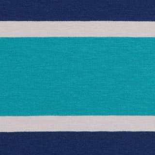 Jersey Blockstreifen blau