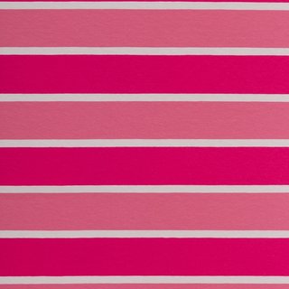 Jersey Blockstreifen pink