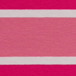Jersey Blockstreifen pink