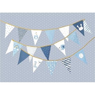 Panel Wimpelkette Baby blau