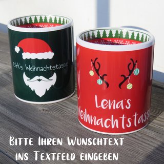 personalisierbare Weihnachtstasse - versch. Motive