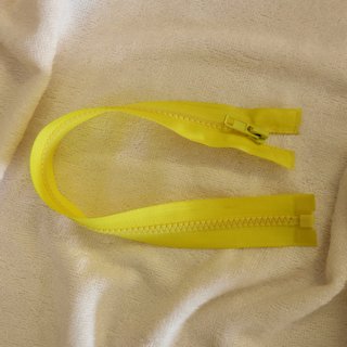 Teilbarer Reißverschluss - Profilreißverschluss 35 cm gelb