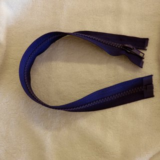 Teilbarer Reiverschluss - Profilreiverschluss 35 cm lila