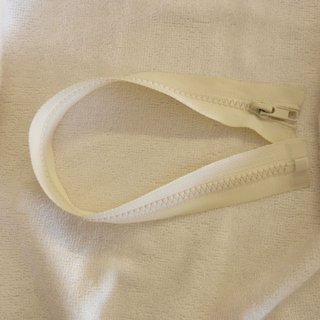 Teilbarer Reiverschluss - Profilreiverschluss 40 cm creme