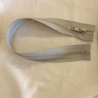 Teilbarer Reißverschluss - Profilreißverschluss 40 cm hellgrau
