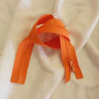 Teilbarer Reiverschluss - Profilreiverschluss 50 cm orange
